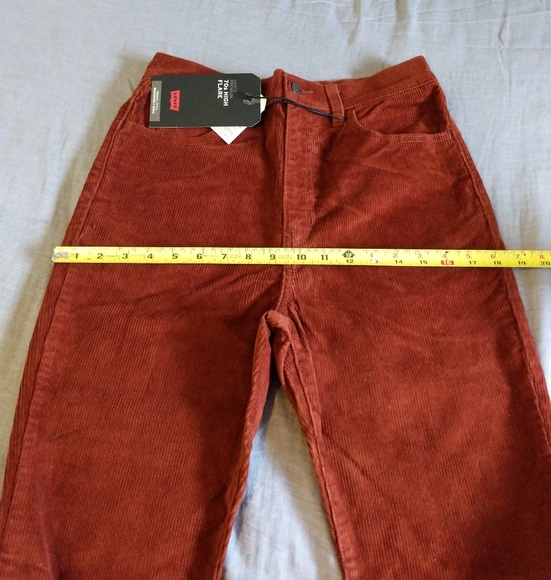 Levi's 70's High Rise Flare Corduroy Jeans Pants - Picture 9 of 14